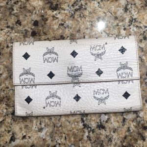 Authentic MCM navy/white wallet vintage!
